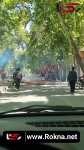 قطع درختان خیابان فردوسی اصفهان به علت وجود سوسک چوب خوار / چمن های اصفهان در حال خشک شدن هستند + فیلم