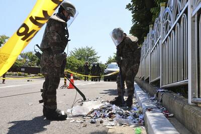 بحران بادکنک‌های حاوی زباله در کره جنوبی/ کار به تعلیق قراردادهای نظامی رسید (فیلم)