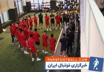 عکس| سرشاخ شدن سردار آزمون و قایدی در اردوی تیم‌ملی - پارس فوتبال | خبرگزاری فوتبال ایران | ParsFootball