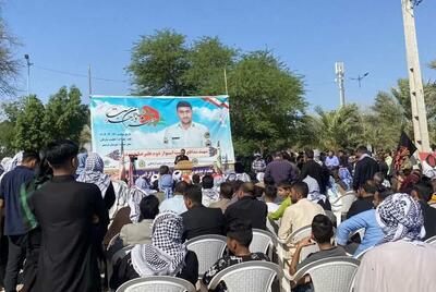 آیین تشییع شهید مدافع امنیت در دشت آزادگان برگزار شد