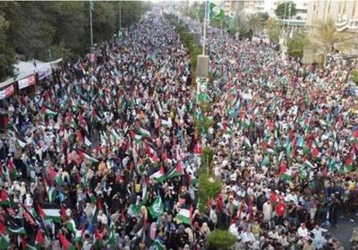 تظاهرات هزاران نفری در حمایت از فلسطین در پاکستان - تسنیم