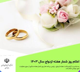 برنامه های هفته ازدواج در راستای ترویج ازدواج و آسان نمودن ازدواج جوانان طراحی شده است
