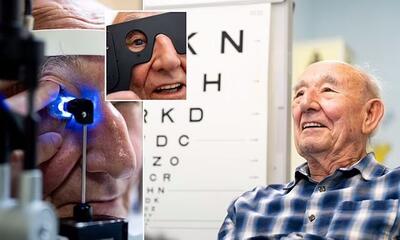 (تصاویر) انجام موفقیت آمیز نخستین پیوند قرنیه مصنوعی جهان برای پیرمرد ۹۱ ساله