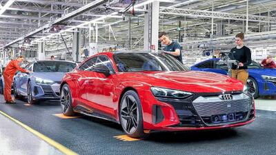 (ویدئو) فرآیند هیجان انگیز تولید خودروی آئودی E-tron GT از نمای نزدیک