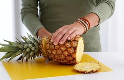 راز پوست کندن آسان آناناس با چاقو / پوست کندن آناناس در 3 سوت!
