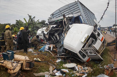 ۱۴ کشته بر اثر برخورد کامیون با چند وسیله نقلیه در تانزانیا