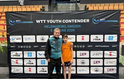 قهرمانی پینگ پنگ باز نوجوان ایران در مسابقات کانتندر سوئد