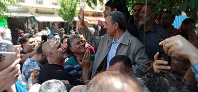 بازارگردی امروز احمدی نژاد در میان مردم