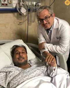 عمو قناد پس از جراحی در بیمارستان/ عکس