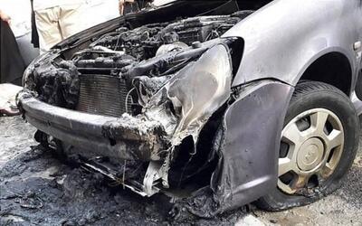 (ویدئو) تصاویر تازه از آتش‌سوزی خودروی رانا در بازار روز چالوس