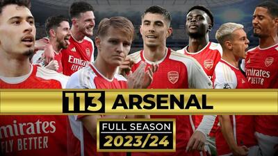 113 گل آرسنال در فصل 2024-2023