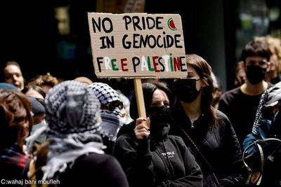 عکس/ تظاهرات دانشجویان در لاهه هلند در حمایت از  غزه