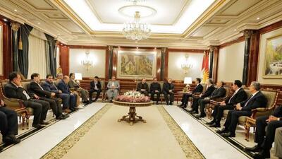 دیدار اعضای هیئت جمهوری اسلامی ایران با رئیس اقلیم کردستان عراق