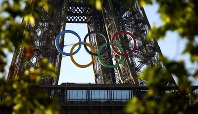 عکس| نصب ۵ حلقه مشهور المپیک روی برج ایفل