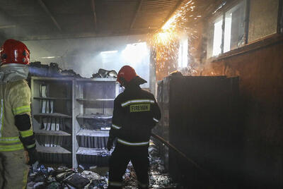 مصدومیت 5 کارگر در آتش‌سوزی رستوران پدیده شاندیز