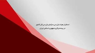 استقرار هیات بازرسی سازمان بازرسی کل کشور در بیمه مرکزی جمهوری اسلامی ایران