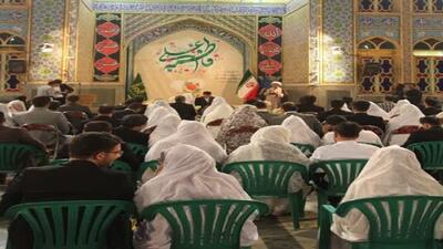 برگزاری مراسم جشن پیوند گل‌ها در حرم مطهر حضرت محمد هلال بن علی (ع) + تصاویر