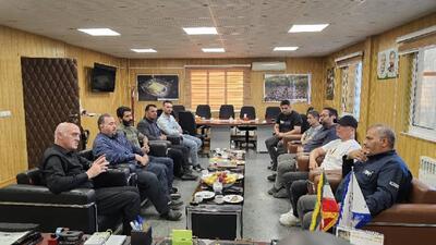 دیدار رئیس فدراسیون موتورسواری با موتورسواران تیم امداد سانحه بالگرد شهید رئیسی