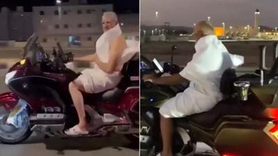 (ویدئو) کویتی‌ها با موتور به حج رفتند
