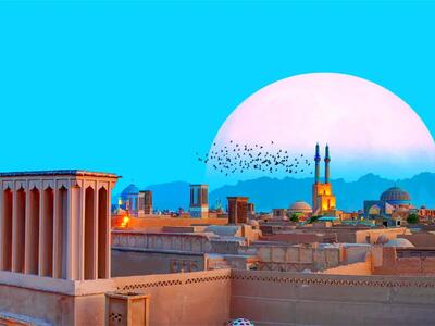 نمایی فوق العاده زیبا از شهر یزد + فیلم