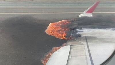 ببینید | لحظه وحشتناک برخورد هواپیمای ایرباس با ماشین آتش‌نشانی روی باند؛ آتش گرفتن هواپیما