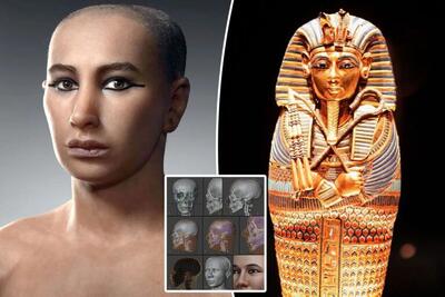 (تصاویر) بازسازی چهره «توت عنخ آمون» فرعون مصر پس از ۳ هزار و ۳۰۰ سال!