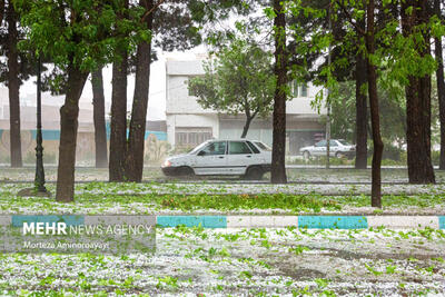 بارش شدید باران در خمین