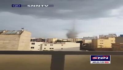 ویدیویی از لحظۀ هولناک وقوع گردباد در تبریز