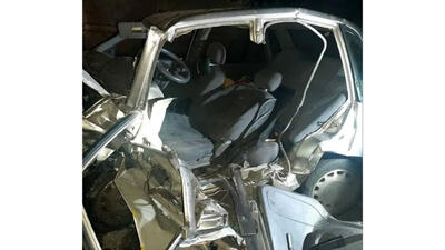 5 کشته و زخمی در تصادف هولناک 3 خودرو در کرج / پراید متلاشی شد + عکس