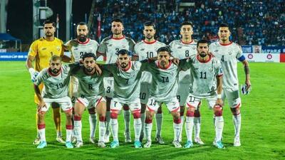 صف آرایی تیم فوتبال افغانستان در برابر کویت