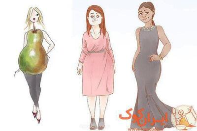 بدن گلابی شکل | شکل های بدن زنانه | نوع بدن و انتخاب لباس | شکل گلابی | ایران کوک