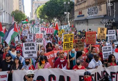 عکس/ تظاهرات حامیان فلسطین در لس آنجلس