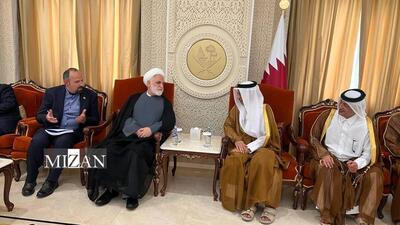 رئیس قوه قضاییه در دیدار با رئیس شورای عالی قضایی قطر: از توسعه و تعمیق مراودات دو کشور قطر و ایران خصوصاً در حوزه قضایی بسیار استقبال می‌کنیم