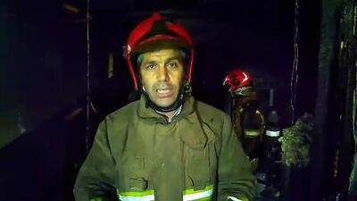 آتش سوزی هولناک در انبار بزرگ خرما شرق تهران + فیلم و جزئیات