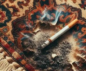 ترفندهای باورنکردنی برای رفع لکه و جای سوختگی سیگار، ذغال و شمع از روی فرش یا موکت