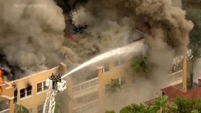 ویرانی ساختمان چهار طبقه در آمریکا بر اثر انفجار + فیلم
