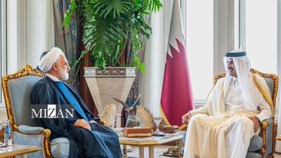 خبرگزاری قطر: شیخ تمیم و حجت‌الاسلام والمسلمین محسنی اژه‌ای گفت‌وگو کردند