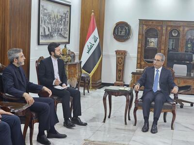 دیدار سرپرست وزارت امور خارجه ایران و رئیس شورای عالی قضایی عراق