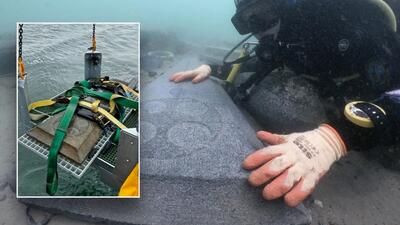 (تصاویر) سنگ قبرهای متفاوتی که 800 سال در اعماق دریا مانده بودند