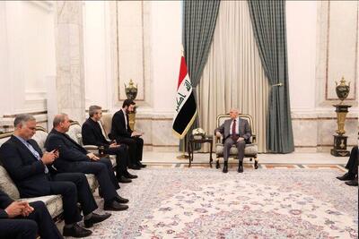 تاکید رئیس‌جمهور عراق بر اهمیت همکاری با ایران در زمینه‌های مختلف