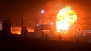 مهار آتش‌سوزی گسترده در پالایشگاه نفت اربیل عراق + فیلم