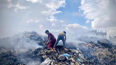 انباشت بیش از ۳۳۰ هزار تن زباله در مناطق پرجمعیت نوار غزه