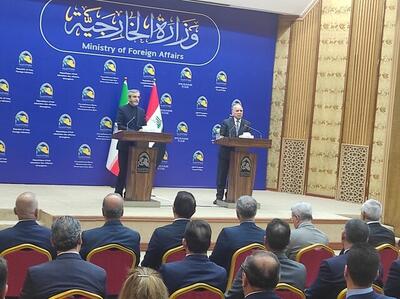 در کنفرانس مطبوعاتی با وزیر خارجه عراق؛ باقری: ایران و عراق ۲ رکن اصلی منطقه‌اند/ کشورهای اسلامی باید جلوی جنایات صهیونیست‌ها را بگیرند