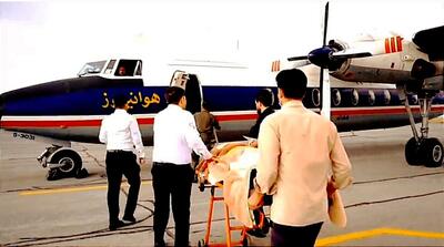 انتقال بیمار نیازمند پیوند عضو با هواپیمای فوکر اورژانس ۱۱۵ از اراک به شیراز