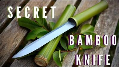 (ویدئو)  روشی جالب برای ساخت یک چاقوی زیبا با بامبو