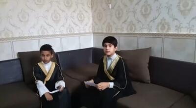 بازخوانی شعری در وصف امام محمدباقر (ع) توسط کودکان اهوازی به زبان عربی + فیلم