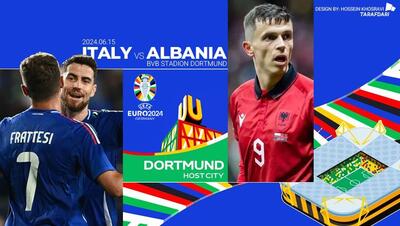 تاریخ و ساعت بازی ایتالیا و آلبانی در جام ملت‌های اروپا، هفته اول