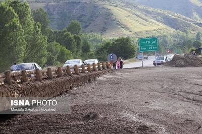 خسارت سیل به اراضی باغی و زراعی روستای افیل شهرستان اهر