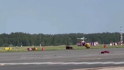 فرود سخت یک هواپیمای کوچک در روسیه + فیلم