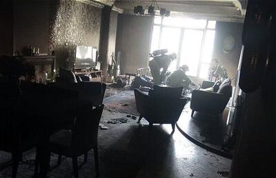 آتش‌سوزی یک آپارتمان در سعادت‌آباد تهران + عکس